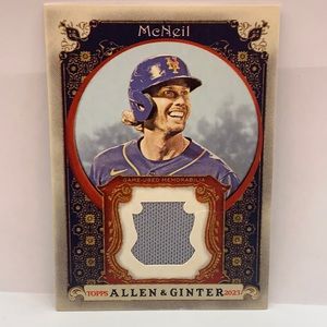 2023 Topps Allen & Ginter Jeff McNeil Game Used Jersey #AGRB-JM  (MISC9)